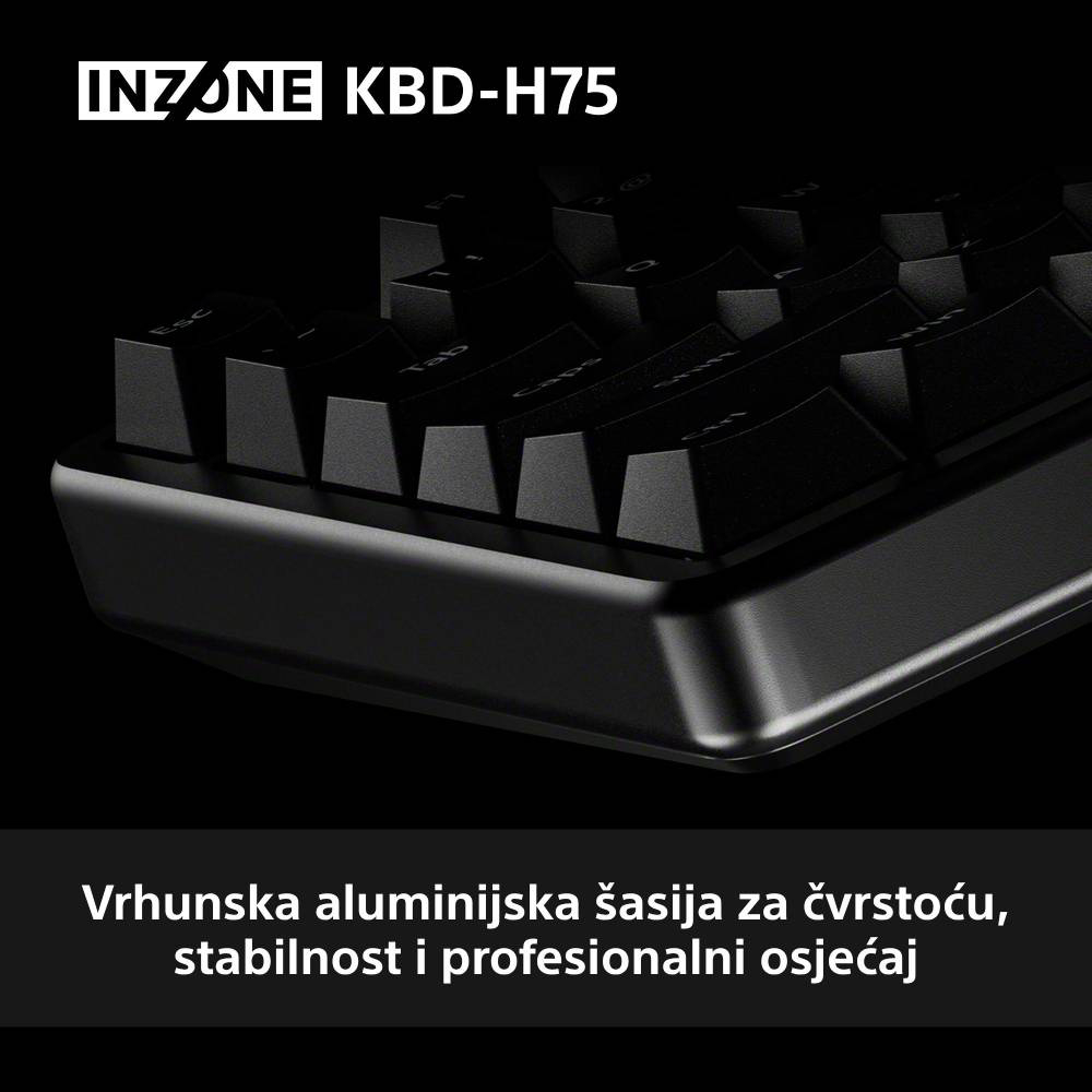 Tipkovnica SONY INZONE KBD-H75 crna